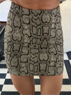 Zara snake print skirt